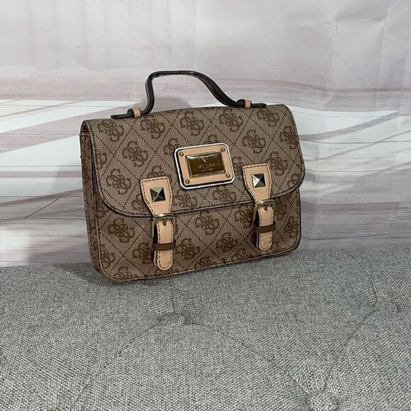 Guess Signature Handbag Tan Mini - Picture 2 of 8
